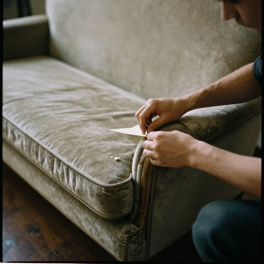 Detailed furniture restoration process